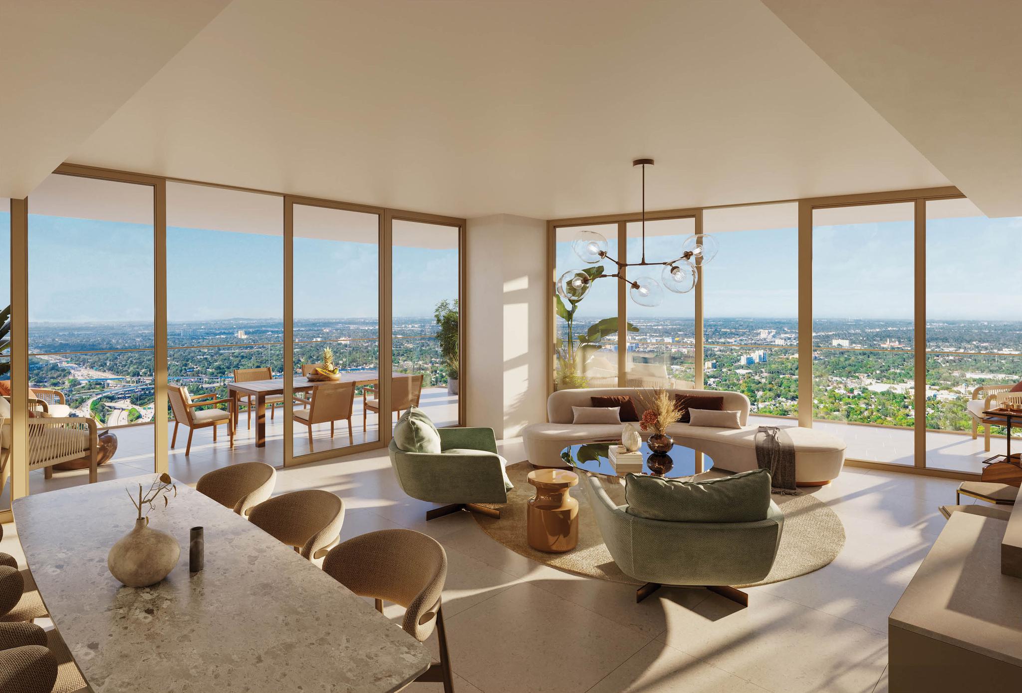 Jean-Georges Miami Tropic Residences living room interior